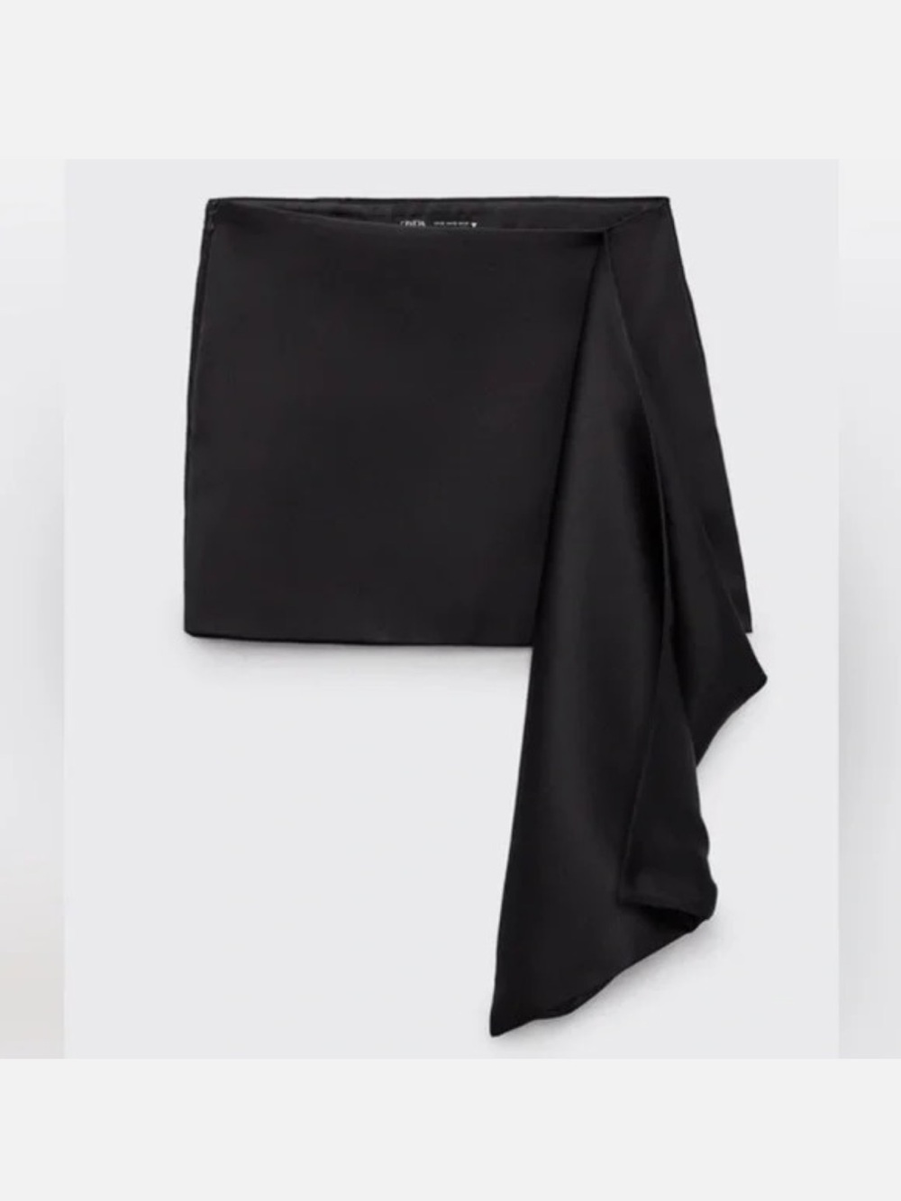 NWT Zara Satin Side Drape Mini Skirt XS